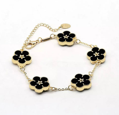 Coloured Clover Bracelet