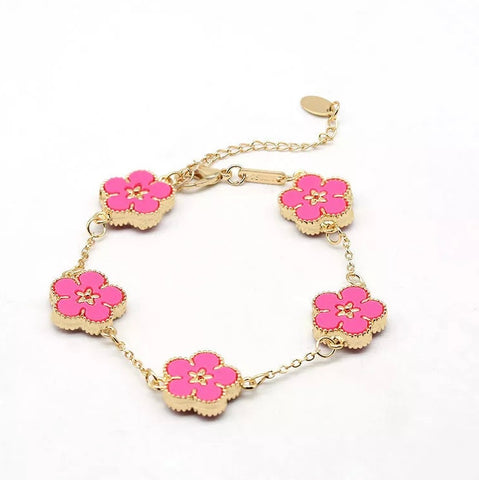 Coloured Clover Bracelet