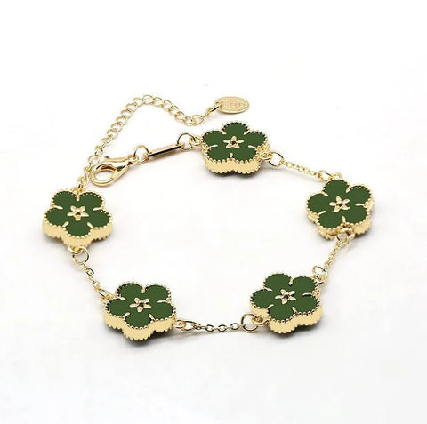 Coloured Clover Bracelet