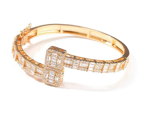 Crystal Square Bangle Bracelet