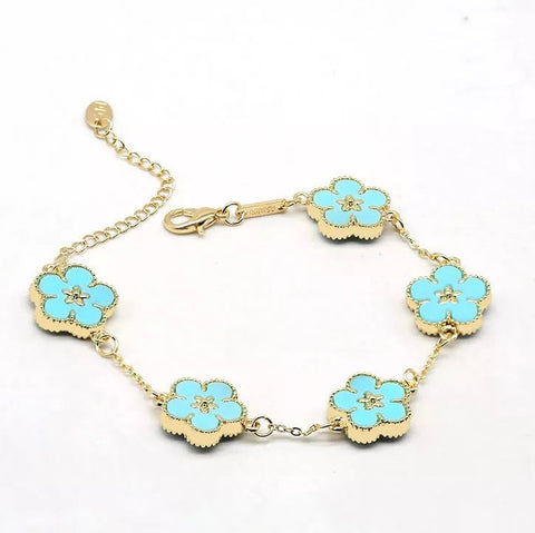 Coloured Clover Bracelet