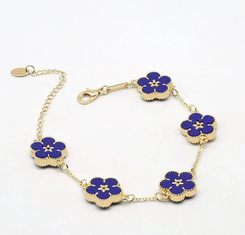 Coloured Clover Bracelet