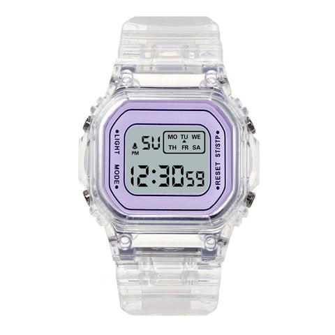 Transparent & Silicon Digital Watch