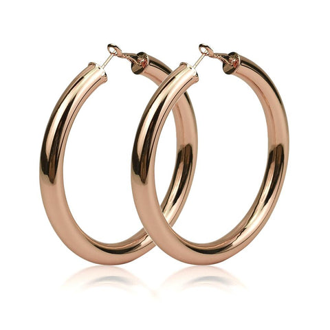 Wide Gold Hoop Earrings