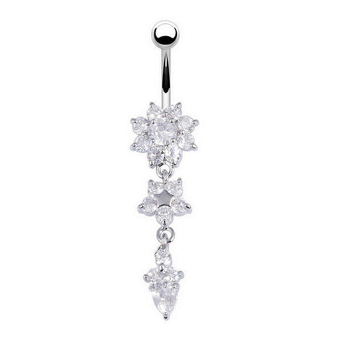 Flower Dangle Belly Piercing