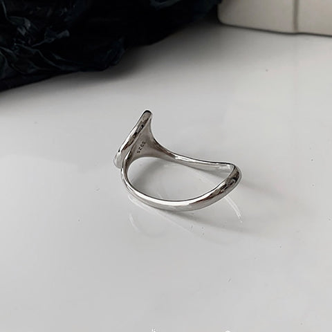 Silver Geometric Ring