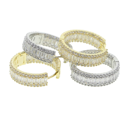 Diamanté Hoop Earrings