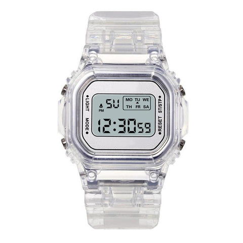 Transparent & Silicon Digital Watch