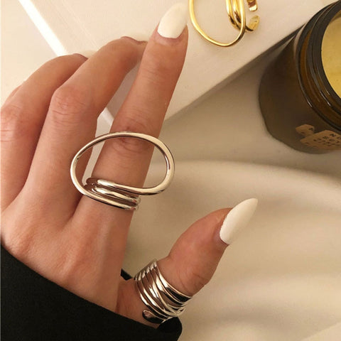 Geometric Gold Ring