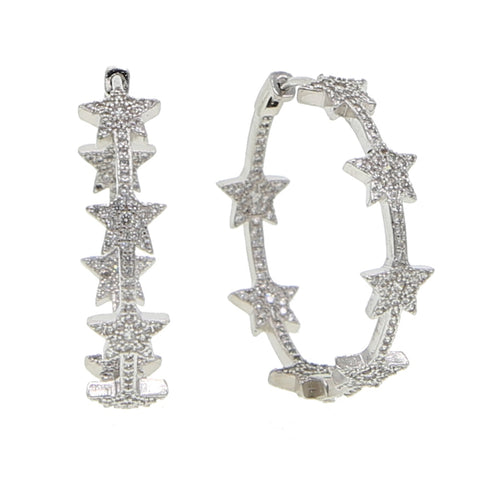 Star Hoop Earrings