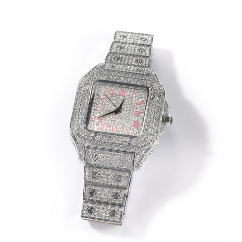 Iced Out Roman Watch