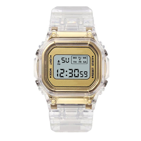 Transparent Digital Coloured Watch