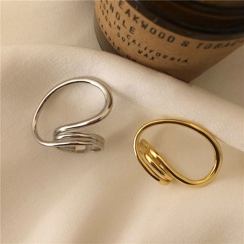 Geometric Gold Ring