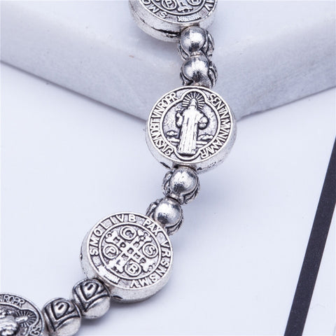 Rosary Cross Bracelet