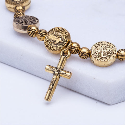 Rosary Cross Bracelet