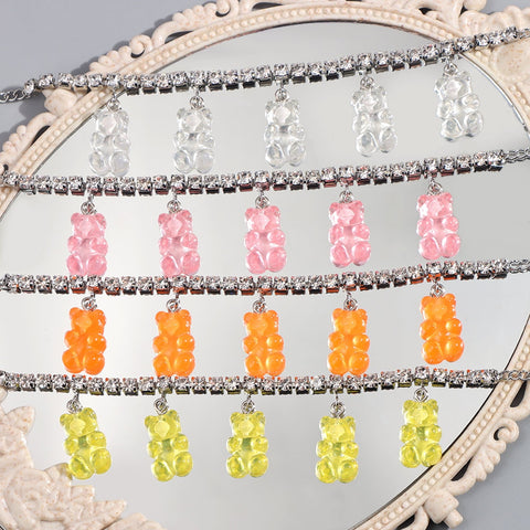 Crystal Bear Anklet