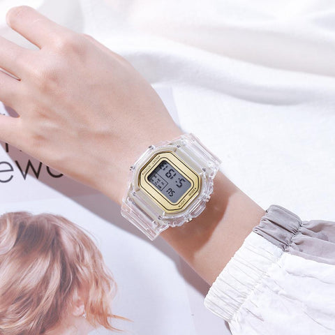 Transparent & Silicon Digital Watch