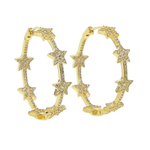 Star Hoop Earrings