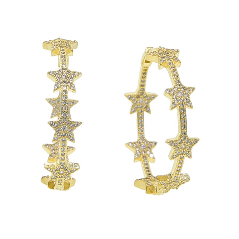 Star Hoop Earrings