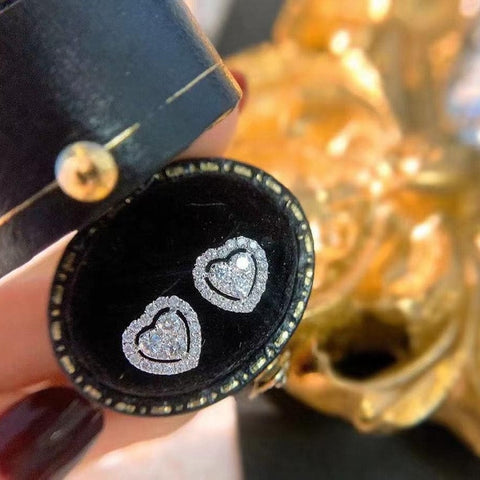 Heart Shaped Stud Earrings