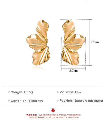 Gold Petal Earrings