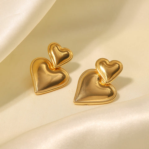 Double Heart Earrings