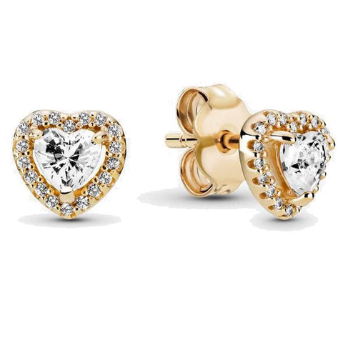 Heart Crystal Stud Earrings