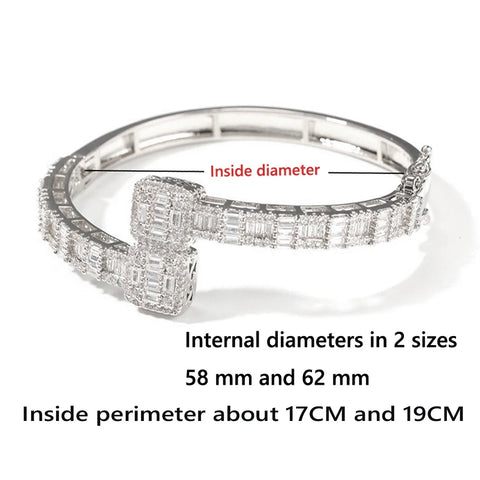 Crystal Square Bangle Bracelet