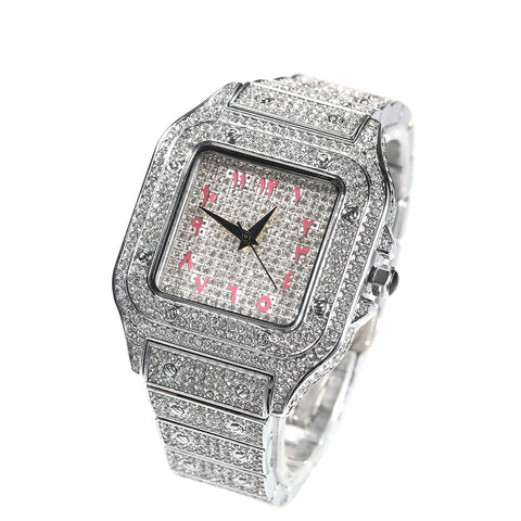 Iced Out Roman Watch