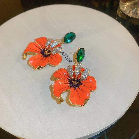 Hawaiian Flower Earrings