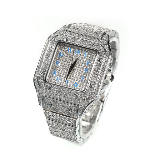 Iced Out Roman Watch