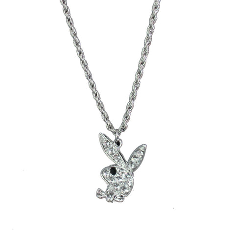 Crystal Bunny Pendant Necklace