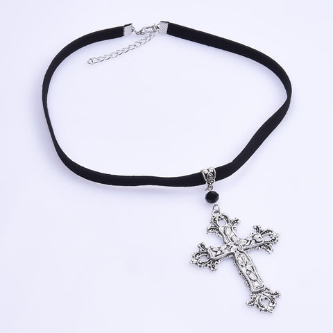 Cross Choker Necklace