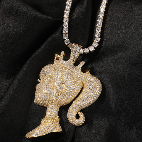 Iced Out Doll Necklace