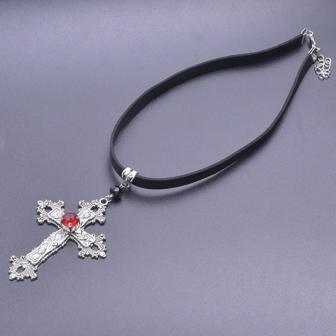 Cross Choker Necklace