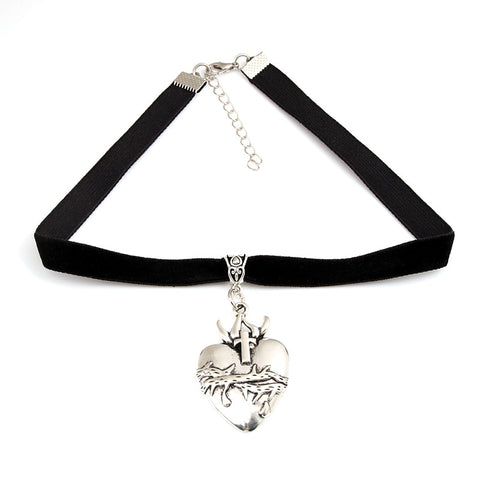 Thorn Heart Choker Necklace