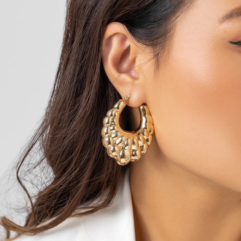 Gold Geometric Hoop Earrings