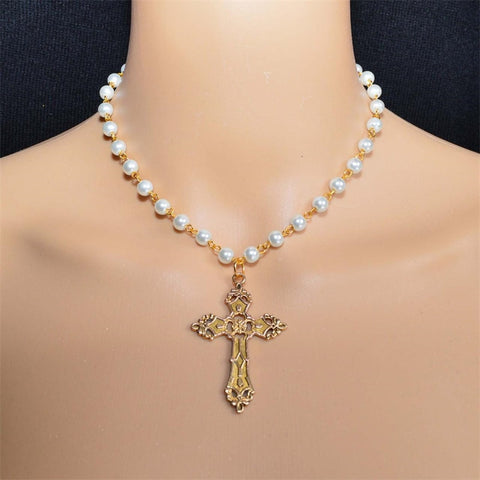 Pearl Rosary Necklace