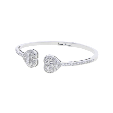 Iced Out Heart Bangle