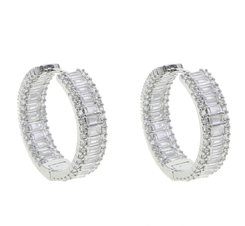 Diamanté Hoop Earrings