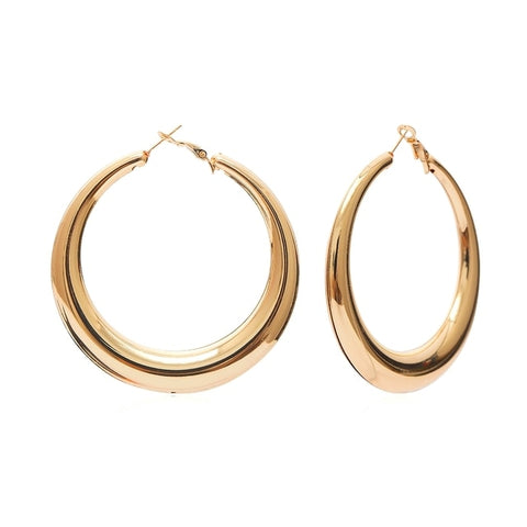 Gold Geometric Hoop Earrings