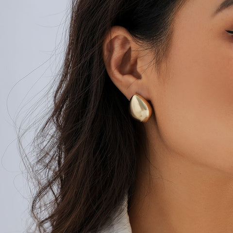 Gold Geometric Hoop Earrings