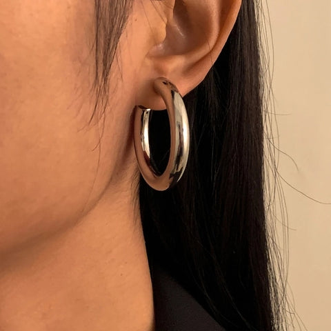 Gold Geometric Hoop Earrings