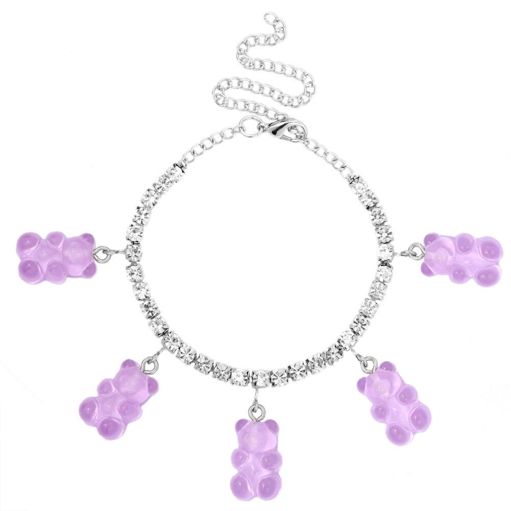 Crystal Bear Anklet