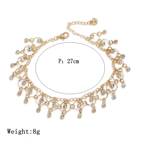 Bohemian Rhinestone Anklet