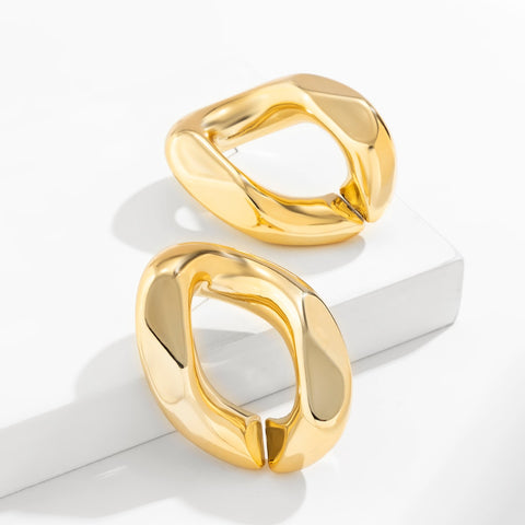 Gold Geometric Hoop Earrings