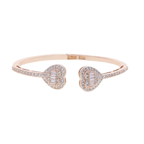 Iced Out Heart Bangle