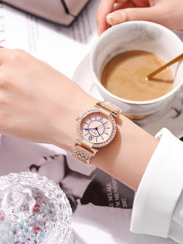 Pattern Diamond Quartz Watch