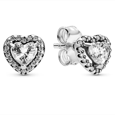 Heart Crystal Stud Earrings