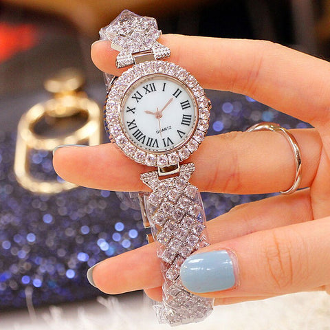 Pattern Diamond Quartz Watch